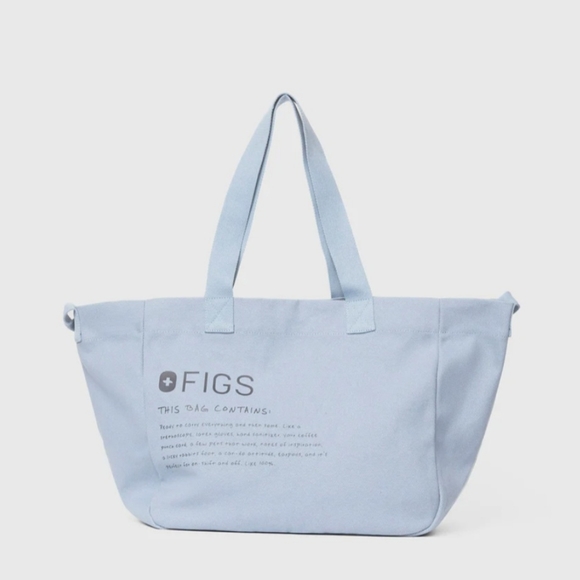 FIGS Dusty Blue Canvas Tote - Picture 2 of 10